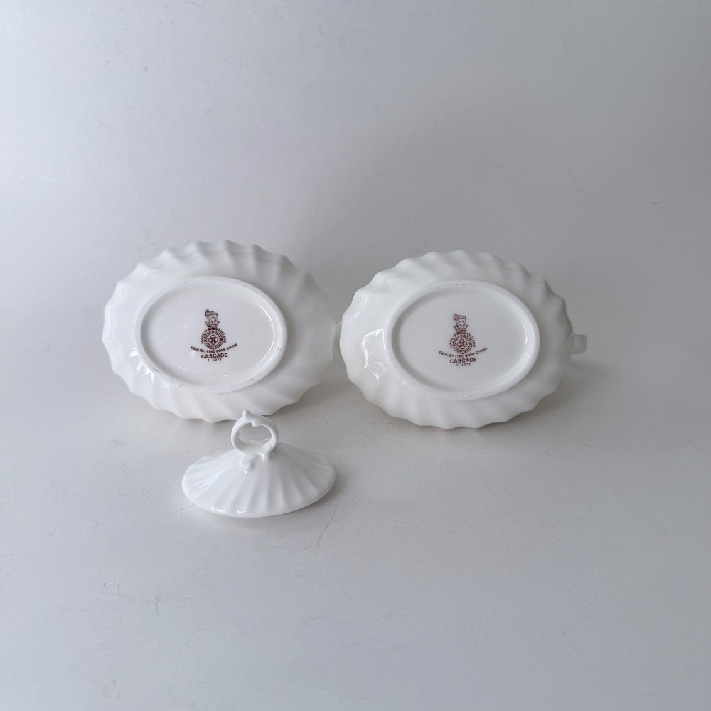 ROYAL DOULTON "CASCADE" PATTERN CREAMER AND COVERED SUGAR - Picture 3 of 4